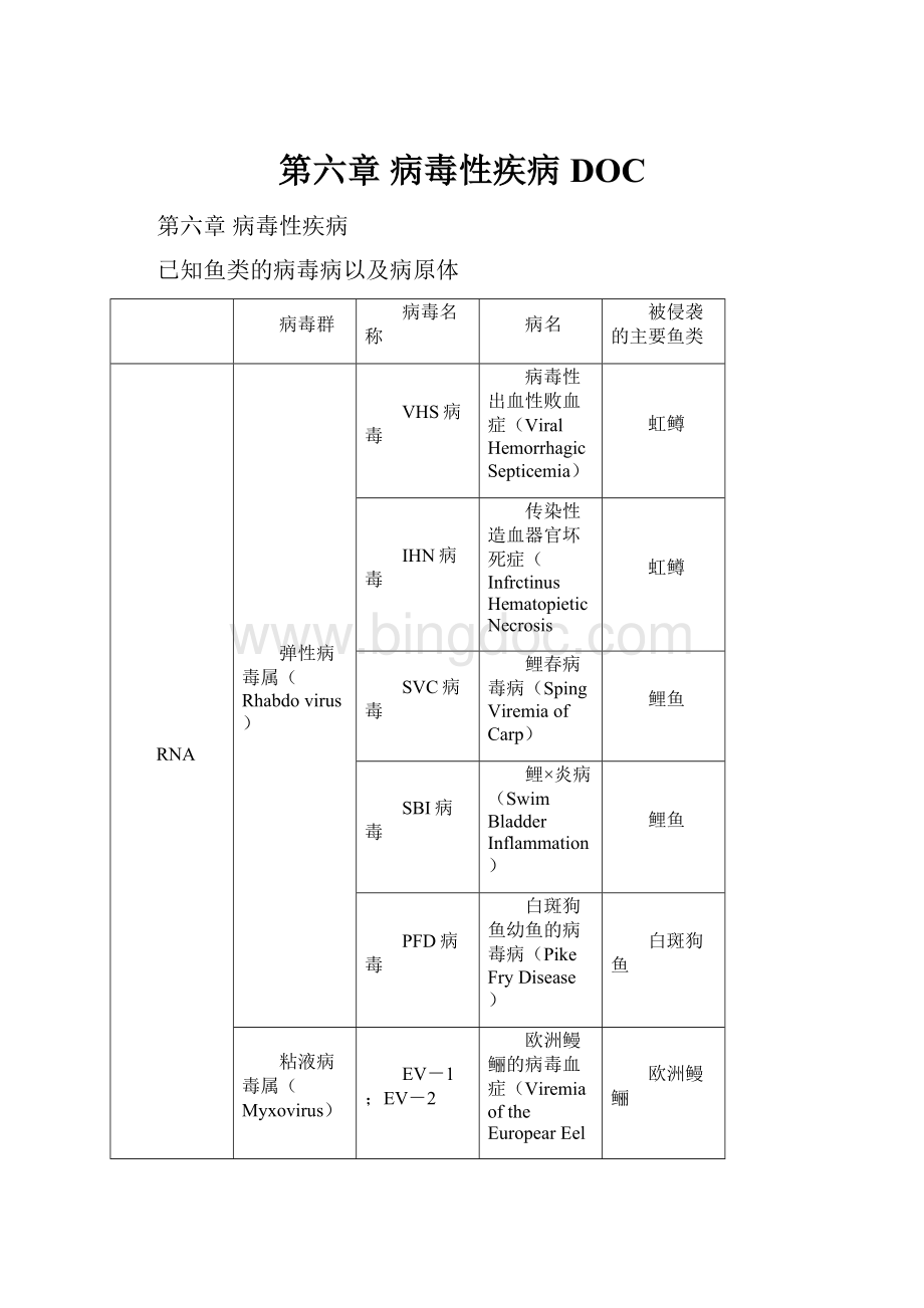 第六章 病毒性疾病DOCWord格式.docx_第1页