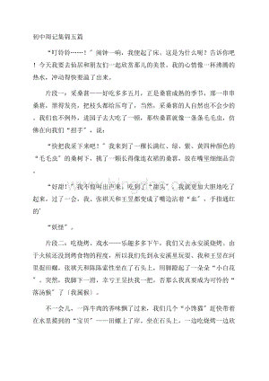 初中周记集锦五篇精编.docx