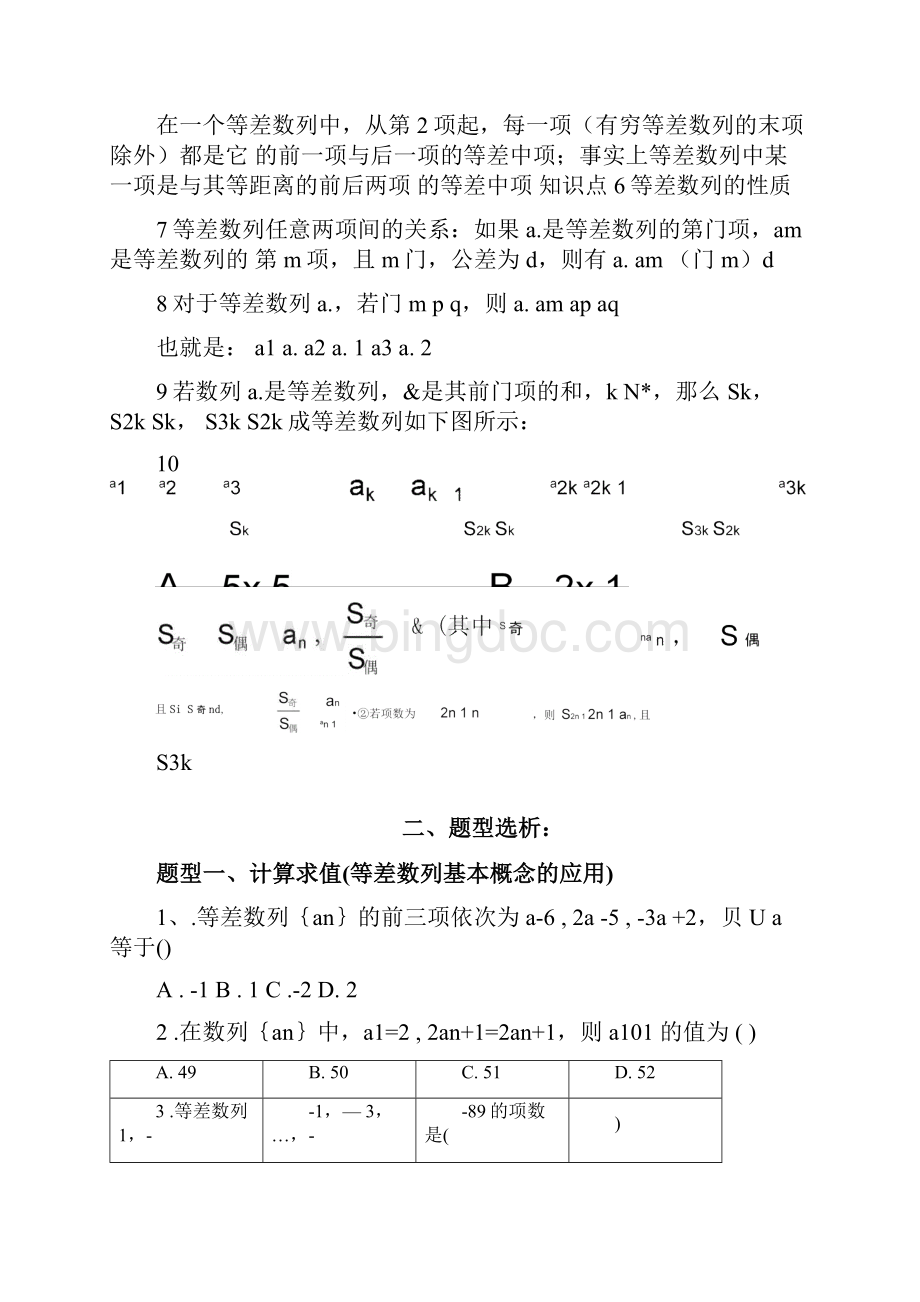 等差数列知识点总结和题型分析Word格式.docx_第2页