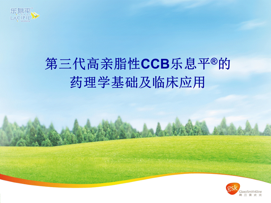 第三代高亲脂性CCB乐息平的药理学基础及临床应用.ppt