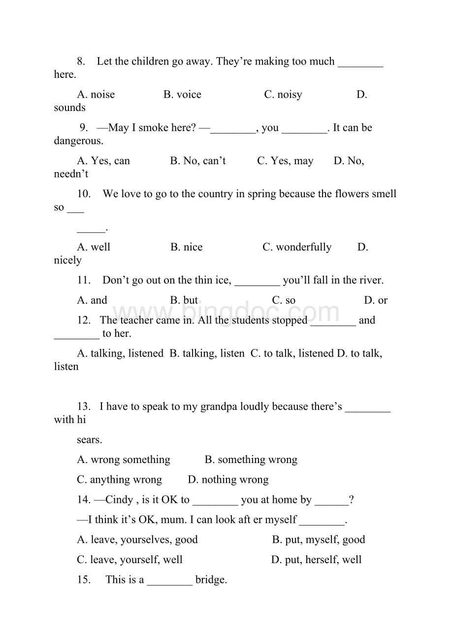八年级英语下册 Module 5 Problems单元综合试题1 外研版.docx_第2页