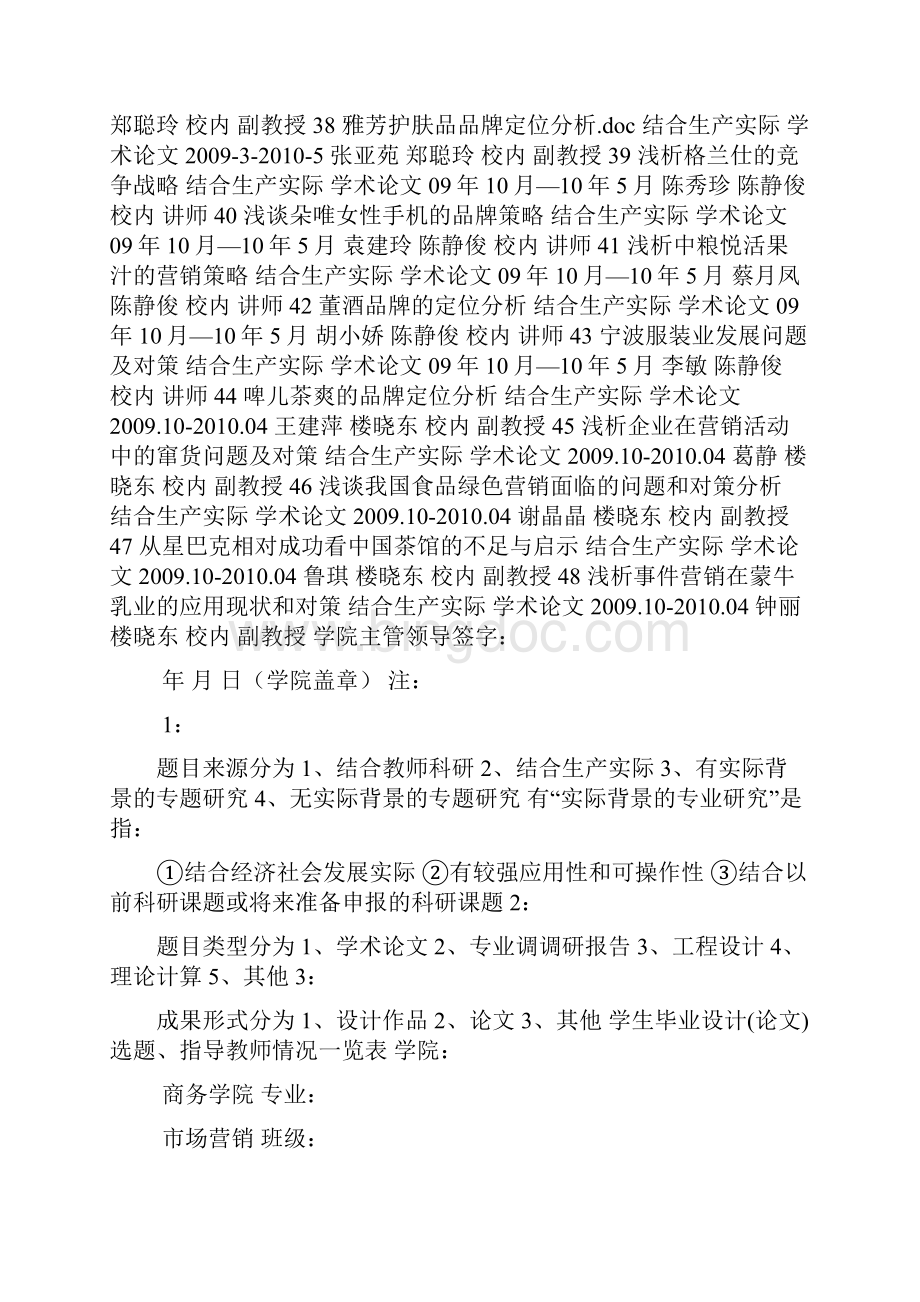 届市场营销专业论文统计表格Word下载.docx_第3页