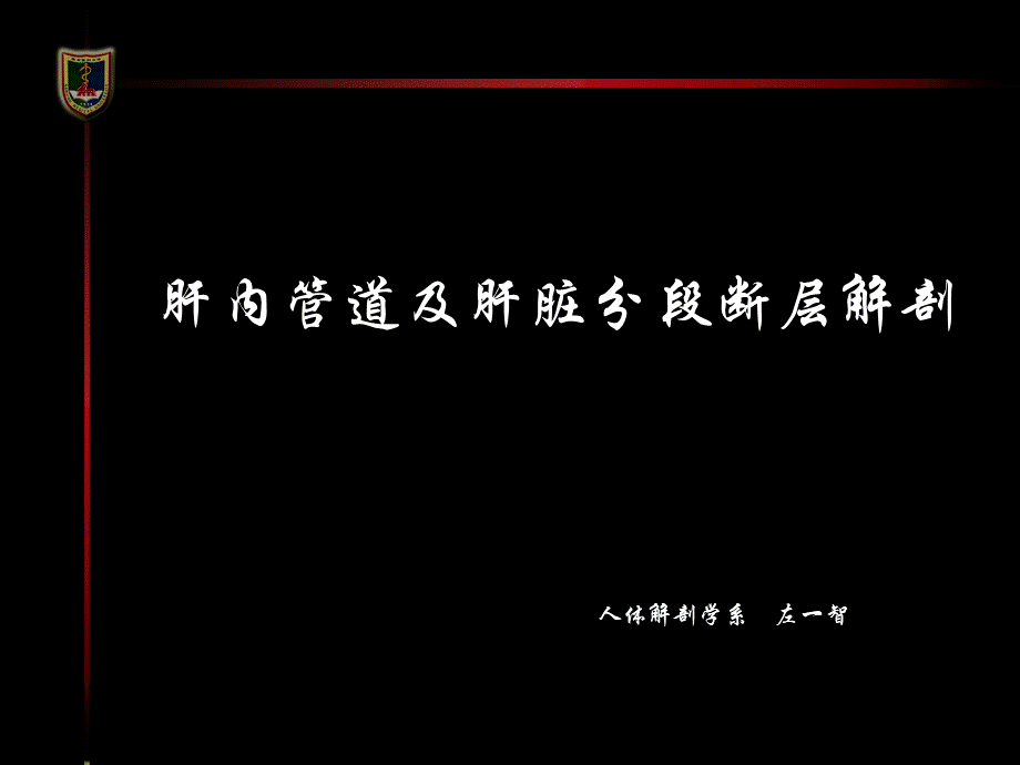 肝内管道及肝脏分段断层解剖.ppt