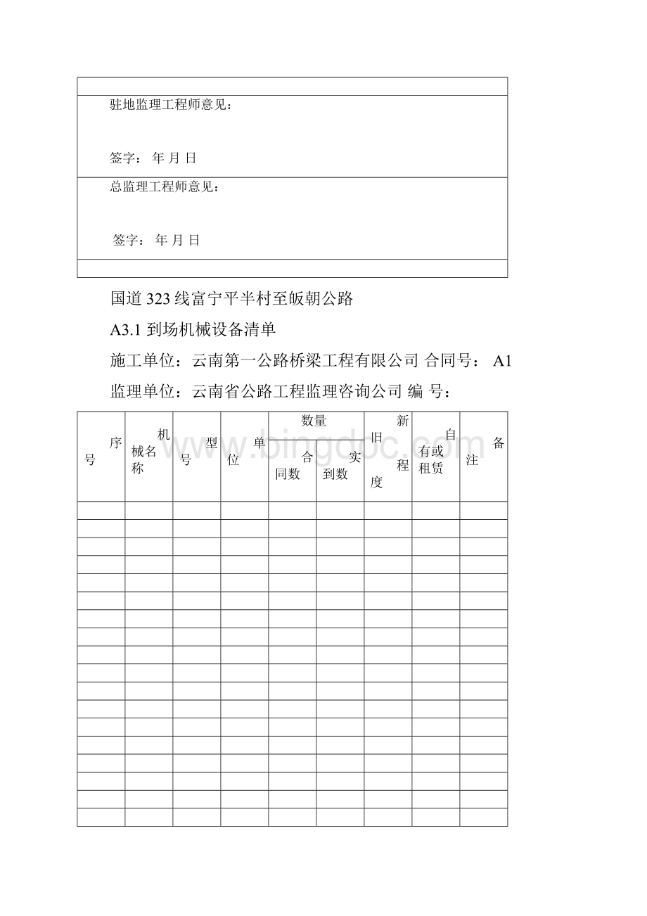 监理用表A表样表Word文档下载推荐.docx_第3页