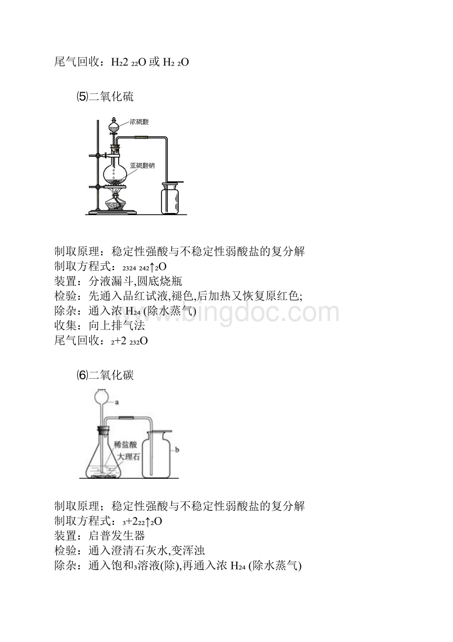 高中化学常见气体制取装置图和方程式Word格式文档下载.docx_第3页