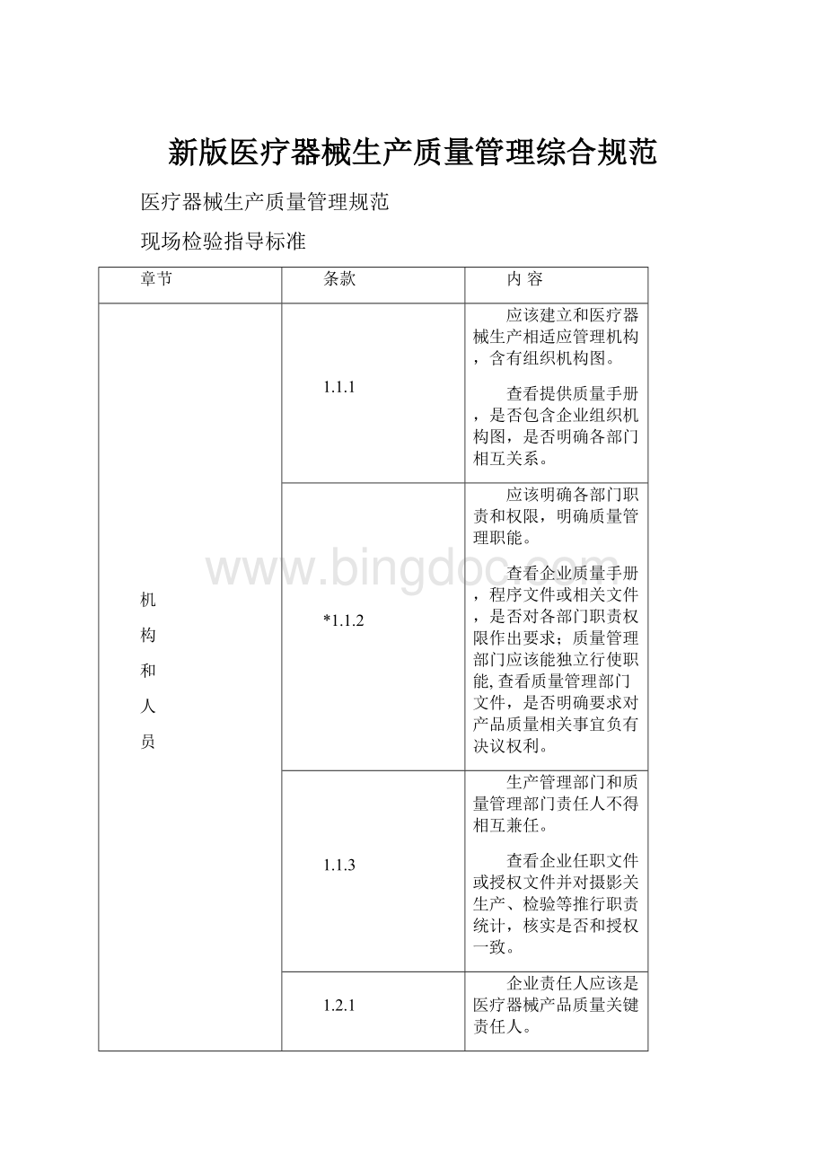 新版医疗器械生产质量管理综合规范Word下载.docx