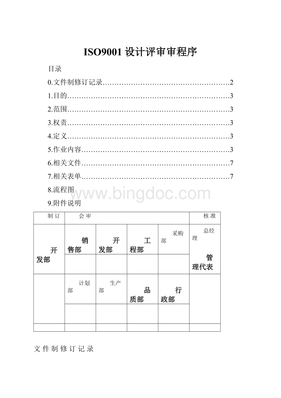 ISO9001设计评审审程序Word下载.docx