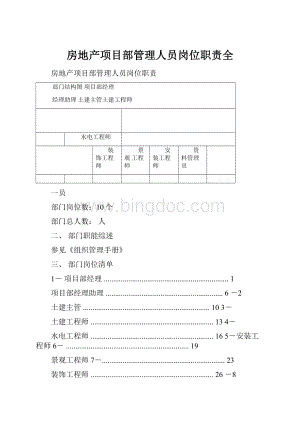 房地产项目部管理人员岗位职责全.docx