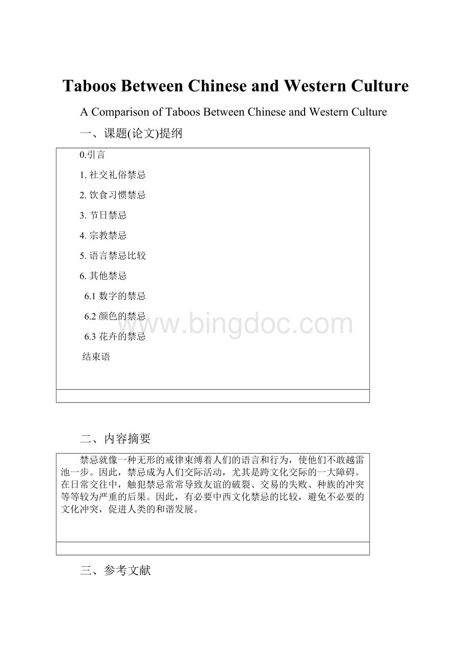 Taboos Between Chinese and Western Culture.docx
