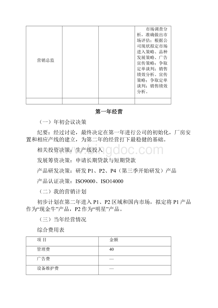 ERP电子沙盘实训企业经营总结报告.docx_第3页