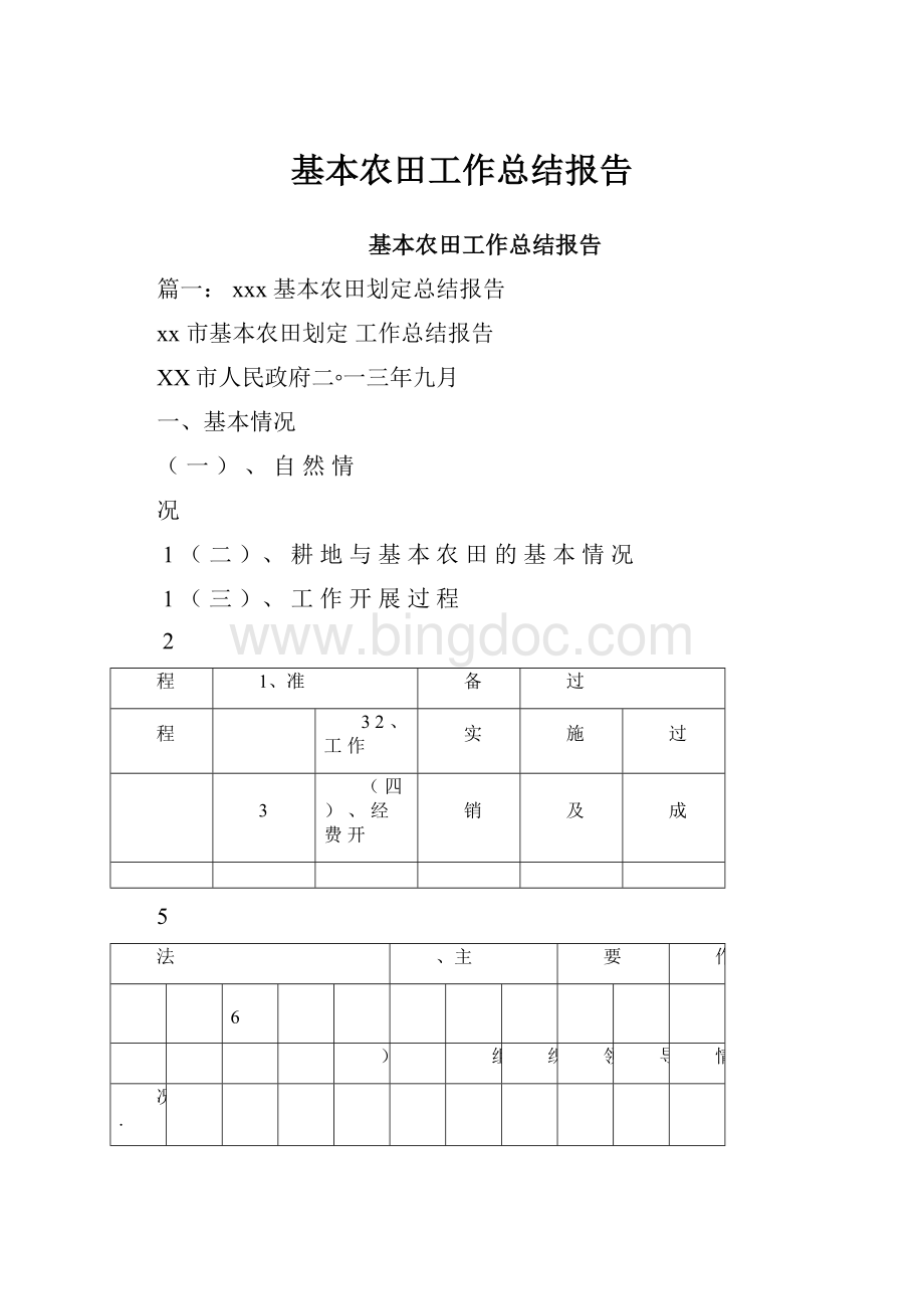 基本农田工作总结报告.docx