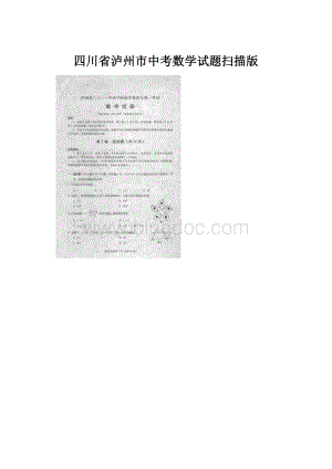 四川省泸州市中考数学试题扫描版.docx