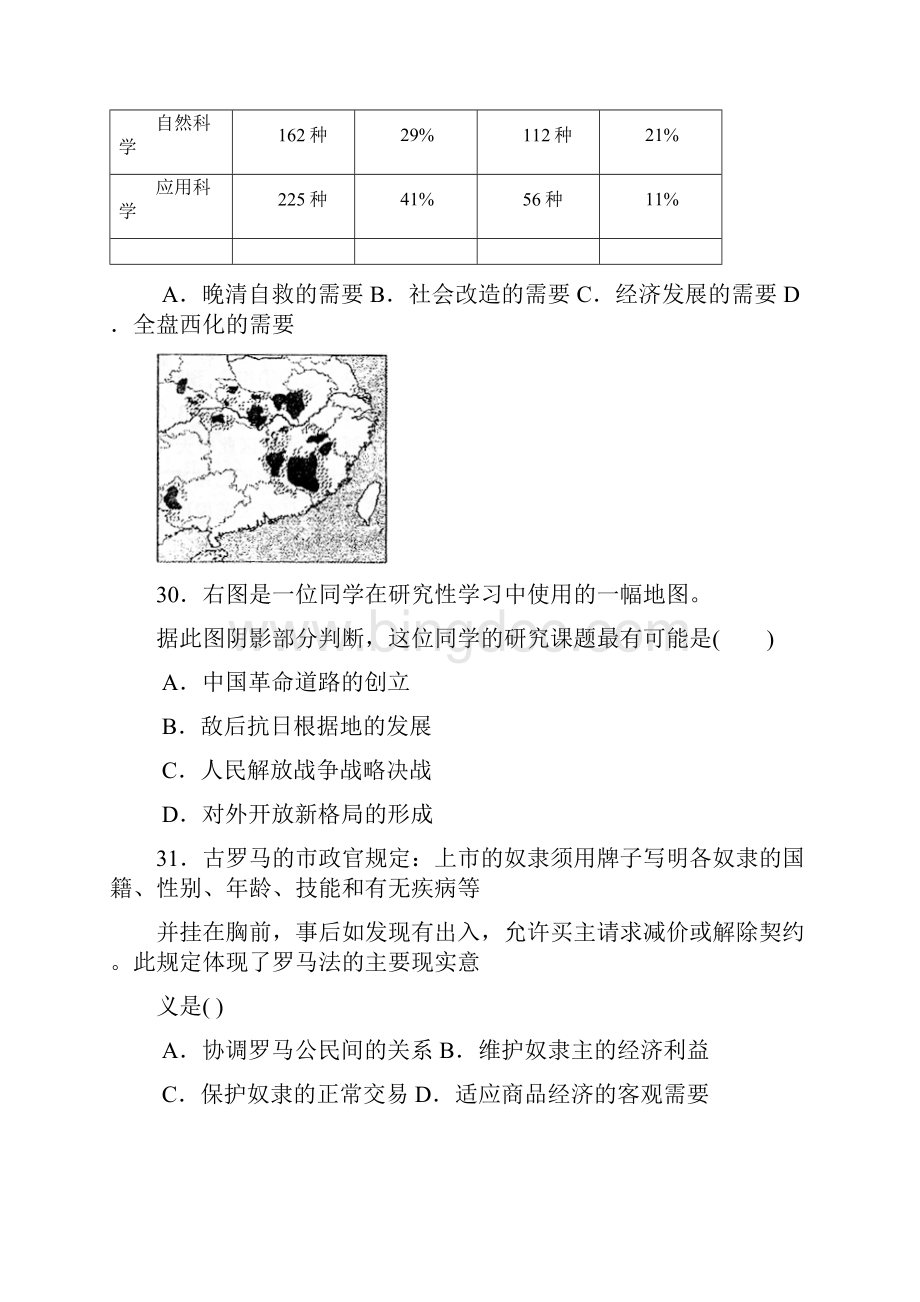届贵州省六校联盟高三第二次联考历史试题及答案.docx_第3页