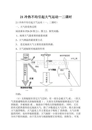 21 冷热不均引起大气运动一二课时.docx