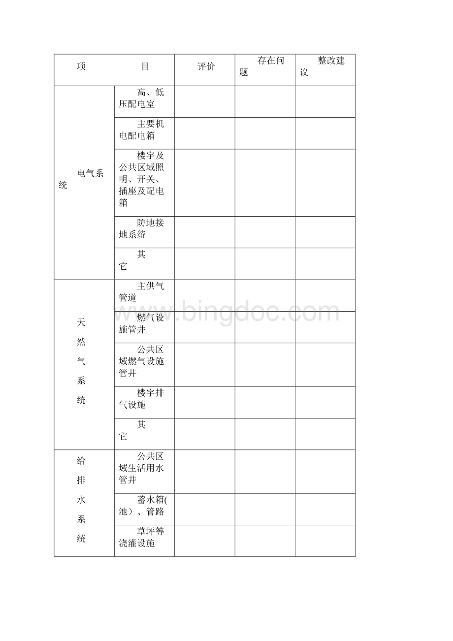 小区物业接管验收综合表格.docx_第3页