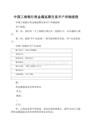 中国工商银行贵金属延期交易开户详细流程.docx