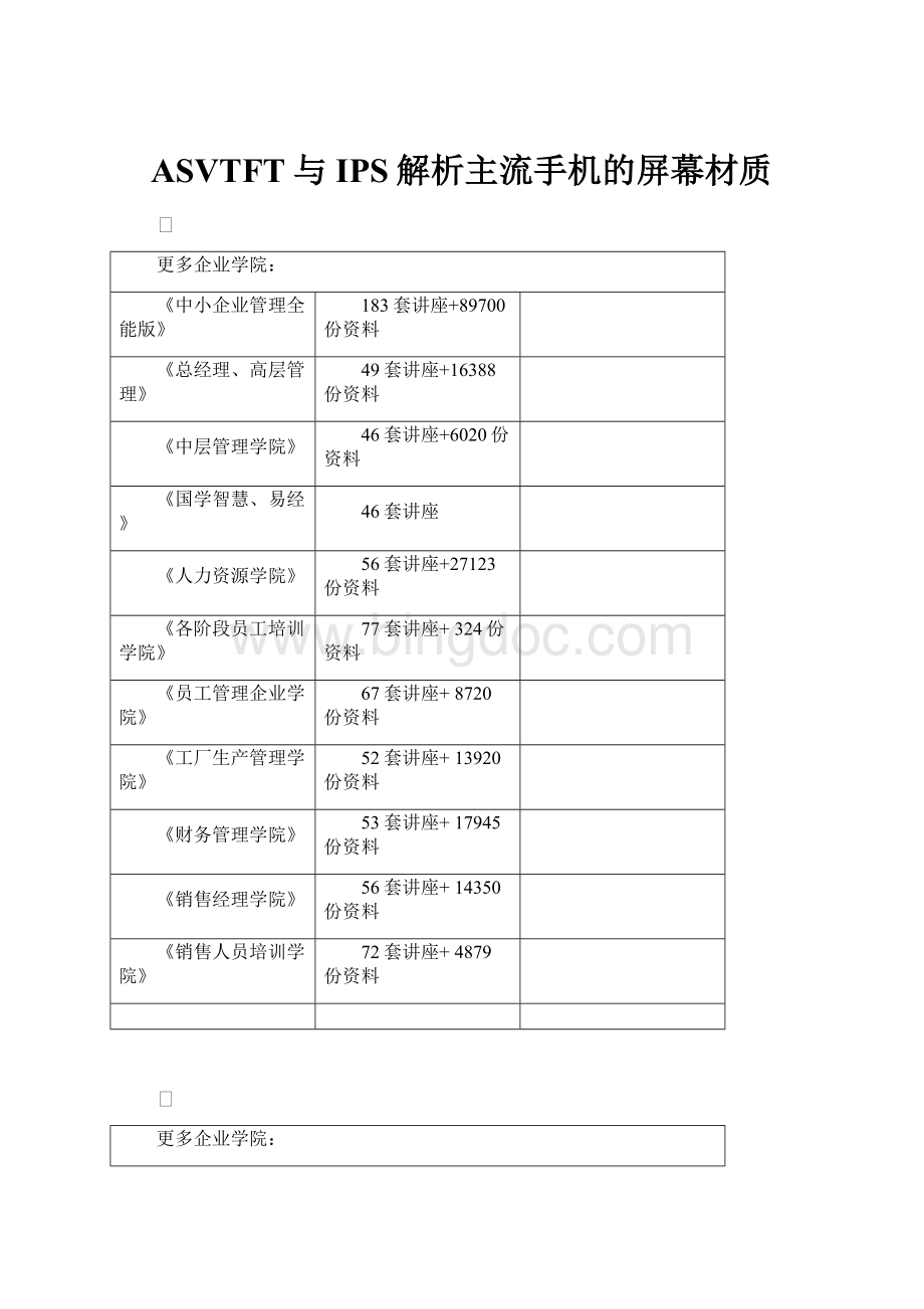 ASVTFT与IPS解析主流手机的屏幕材质.docx_第1页