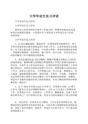 大学毕业生实习评语.docx