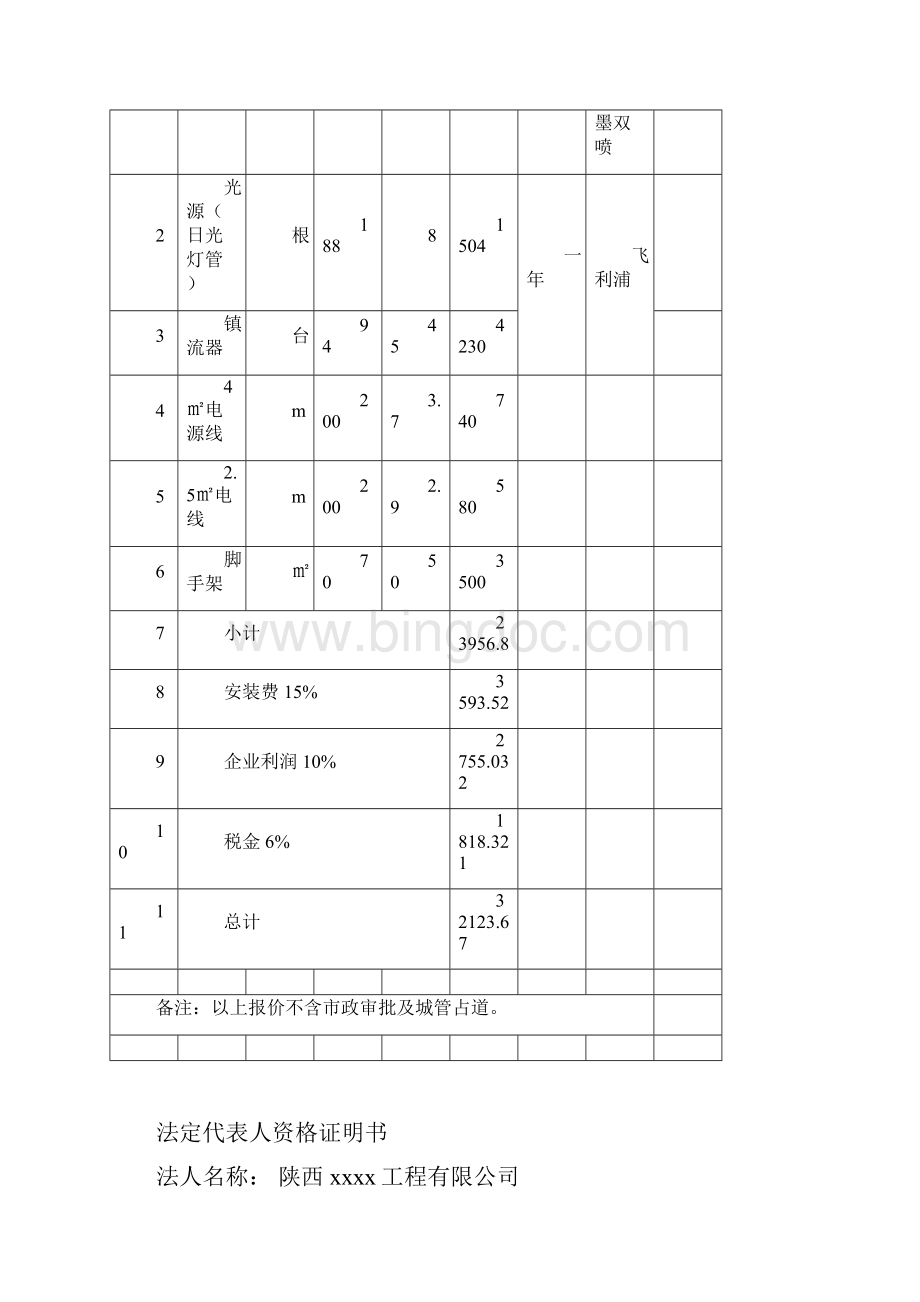 广告灯箱投标书复习进程.docx_第3页