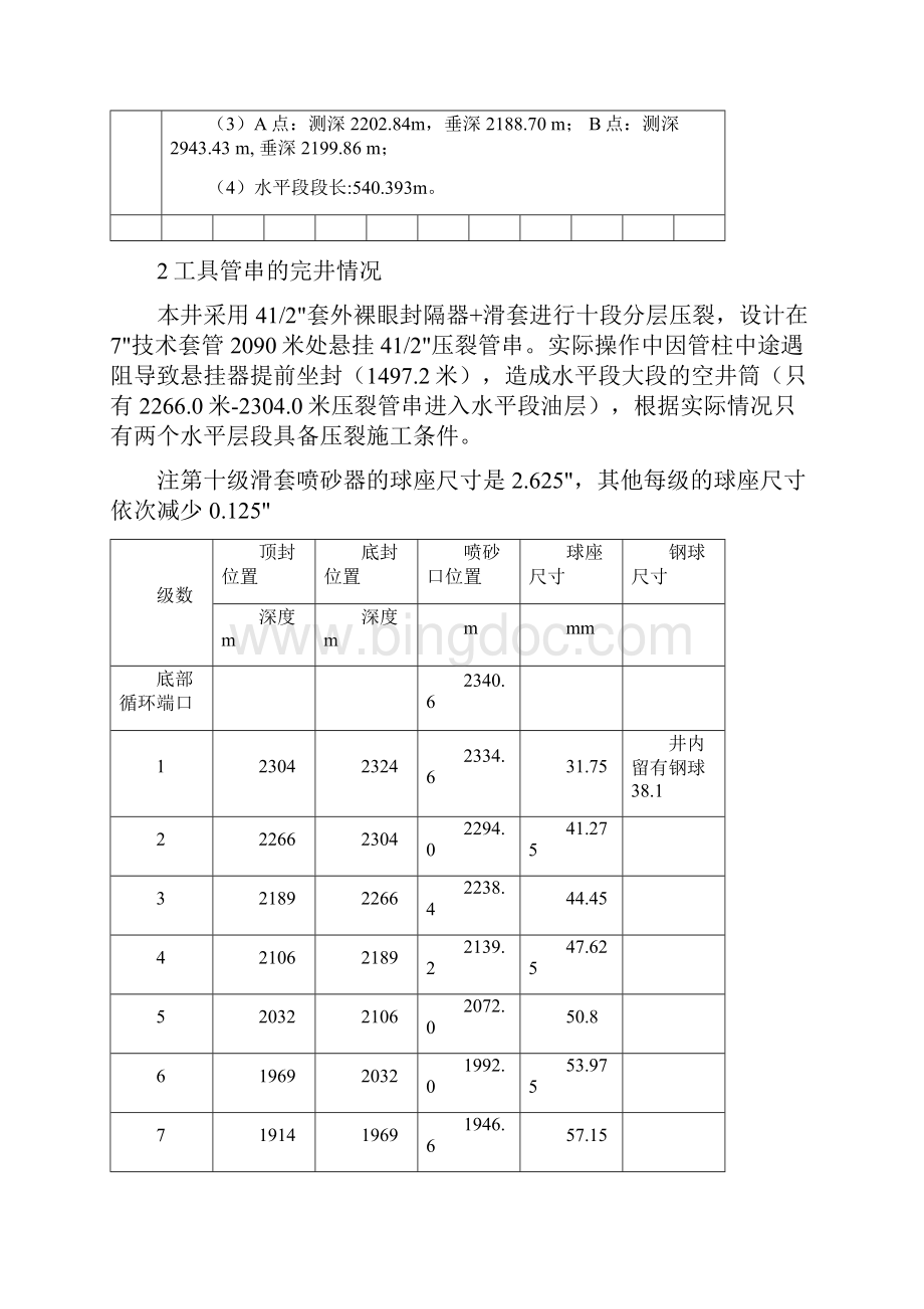 水平井钻磨裸眼封隔器分段压裂中的滑套芯子施工设计.docx_第3页