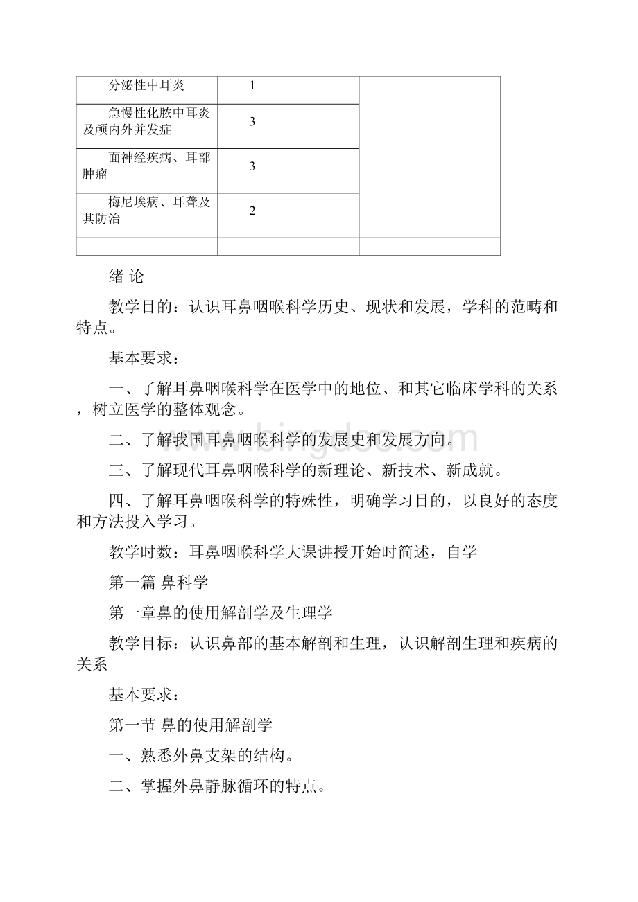 耳鼻喉头颈外科学教学大纲.docx_第3页