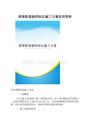 桥梁桩基旋挖钻孔施工方案实用资料.docx