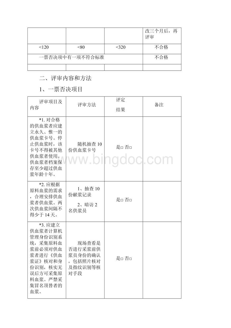 江西省单采血浆站质量管理评审标准暂行.docx_第2页