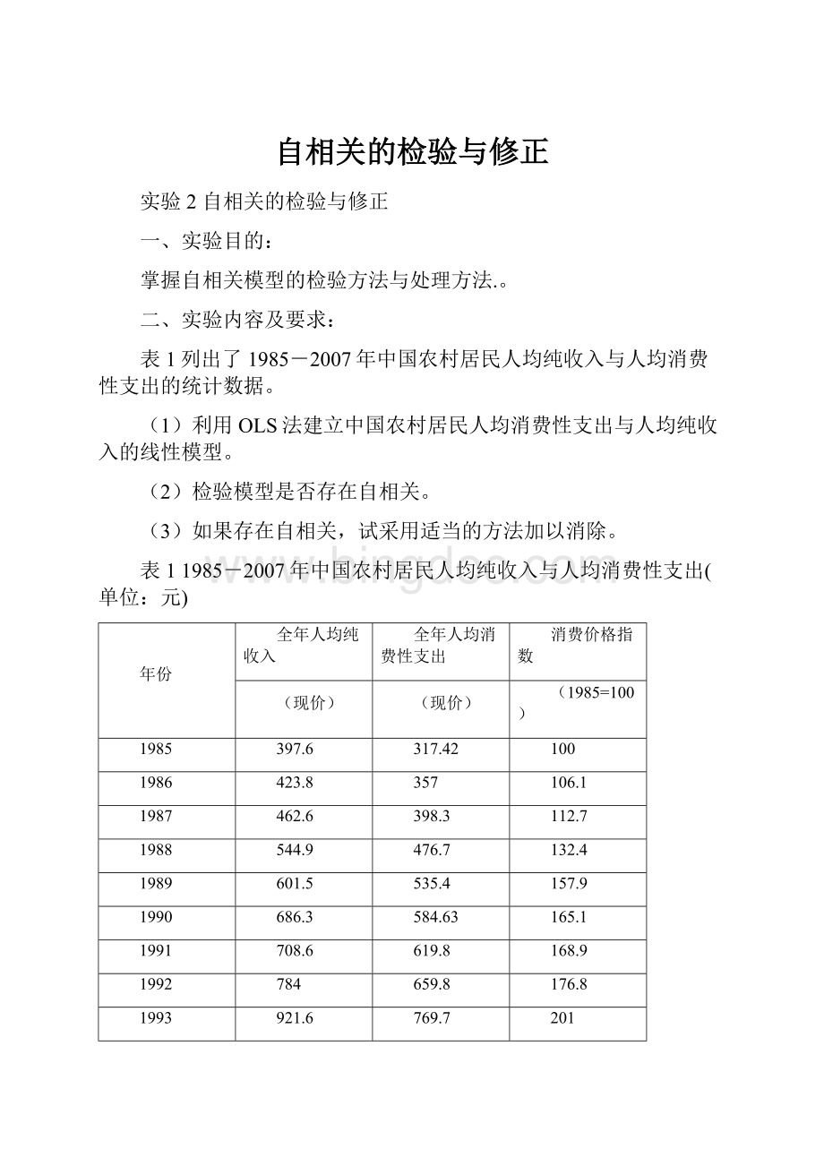 自相关的检验与修正.docx_第1页