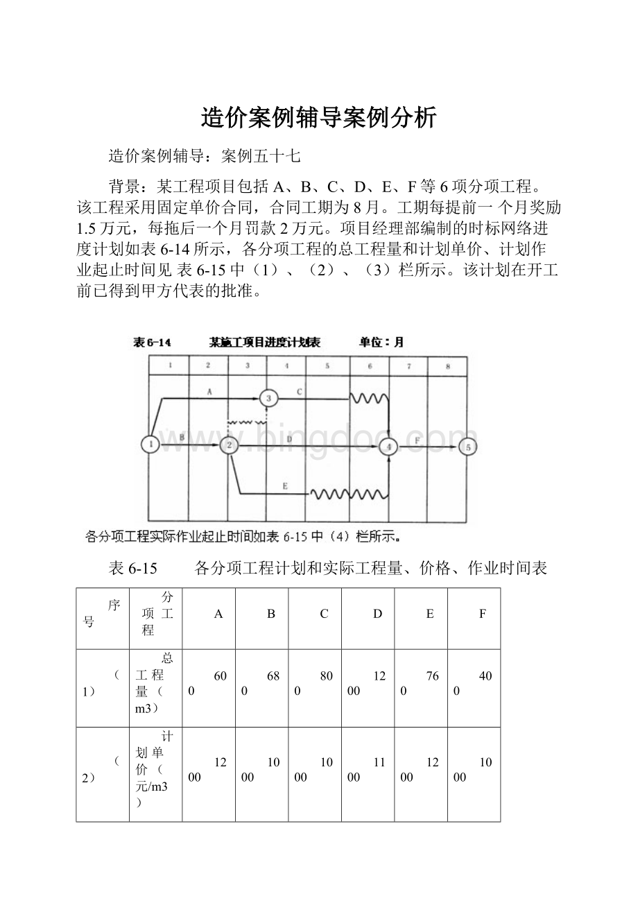 造价案例辅导案例分析.docx_第1页