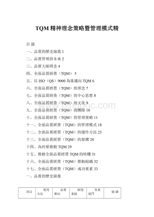 TQM精神理念策略暨管理模式精.docx