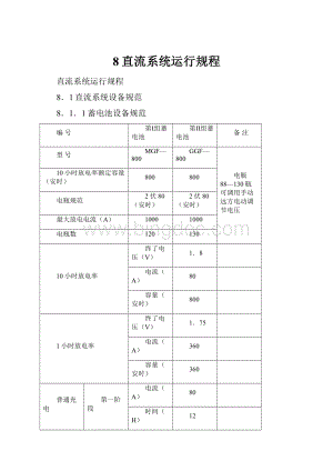 8直流系统运行规程.docx