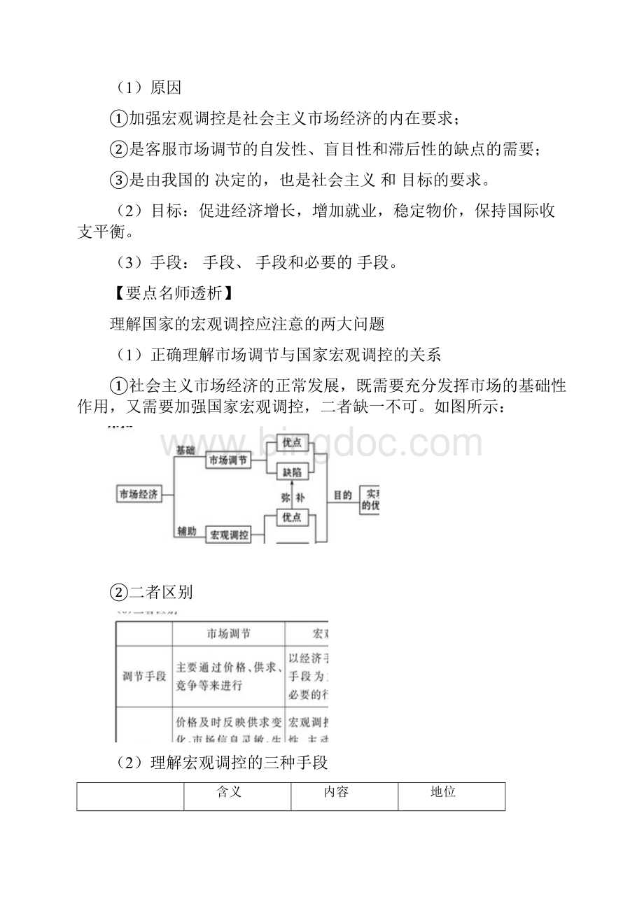 版政治一轮精品复习学案49 走进社会主义市场经济必修1.docx_第3页