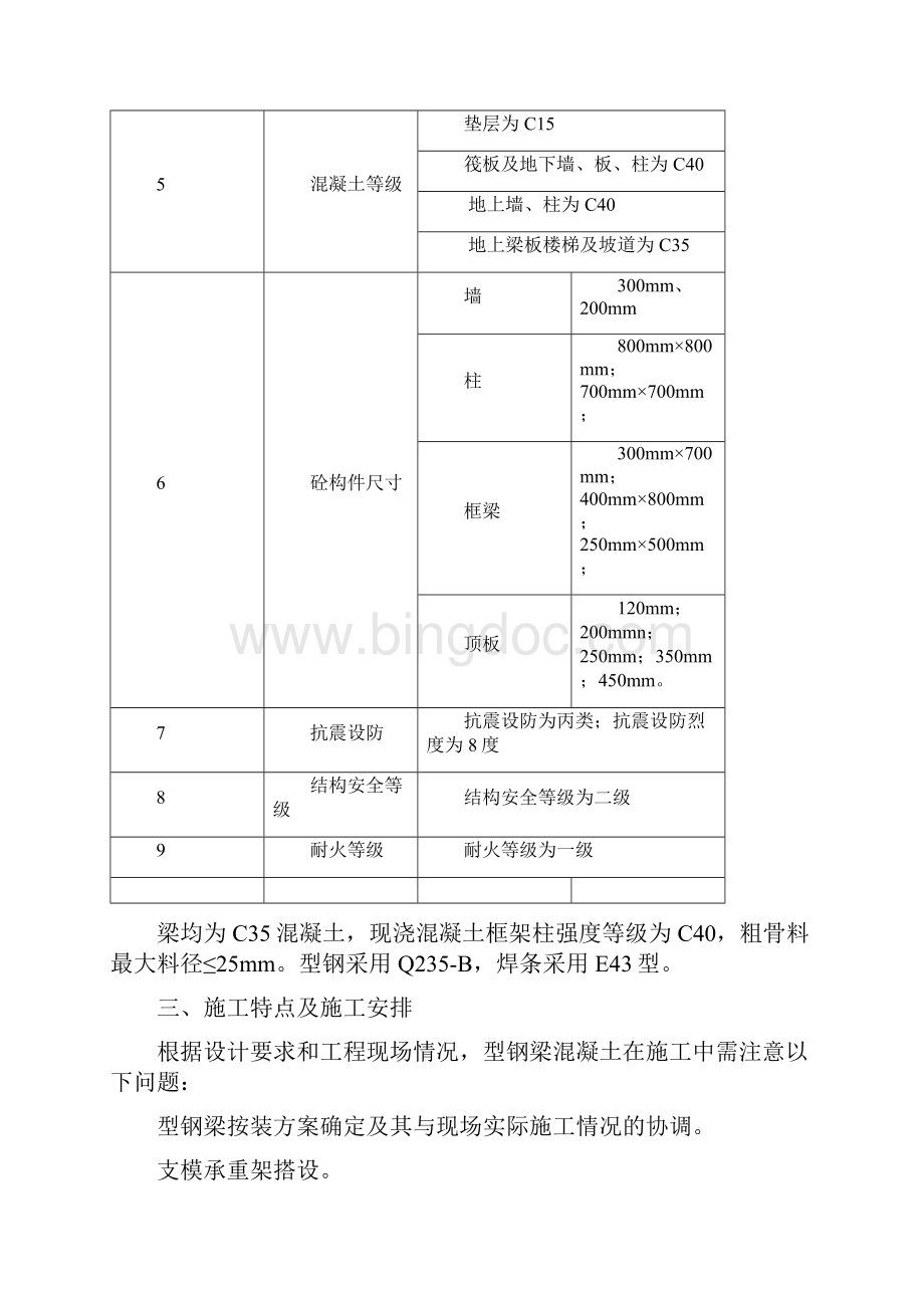 型钢梁混凝土施工组织方案.docx_第3页