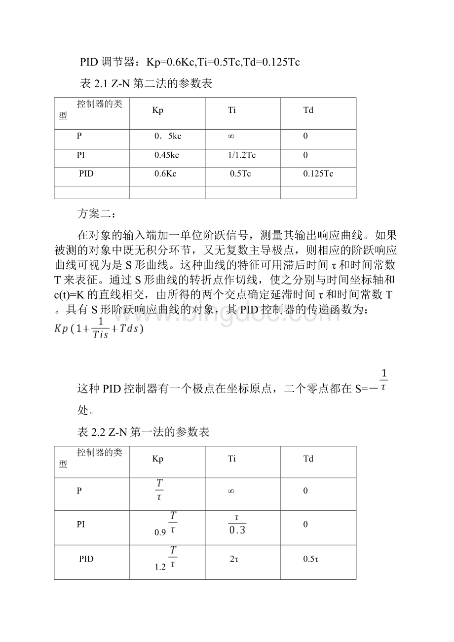 PID控制器参数整定设计方案.docx_第2页