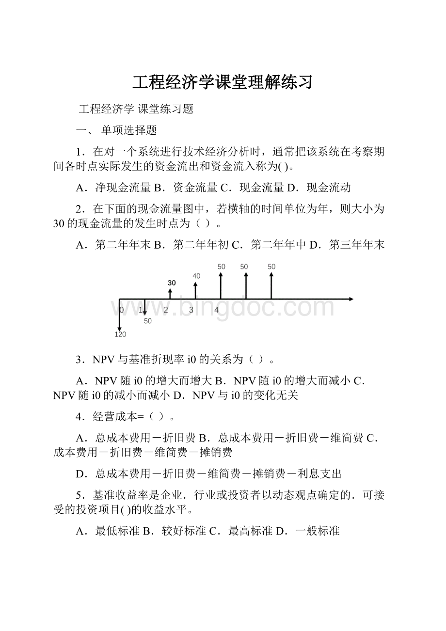 工程经济学课堂理解练习.docx_第1页