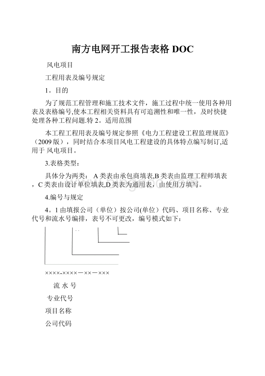 南方电网开工报告表格DOC.docx