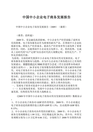 中国中小企业电子商务发展报告.docx