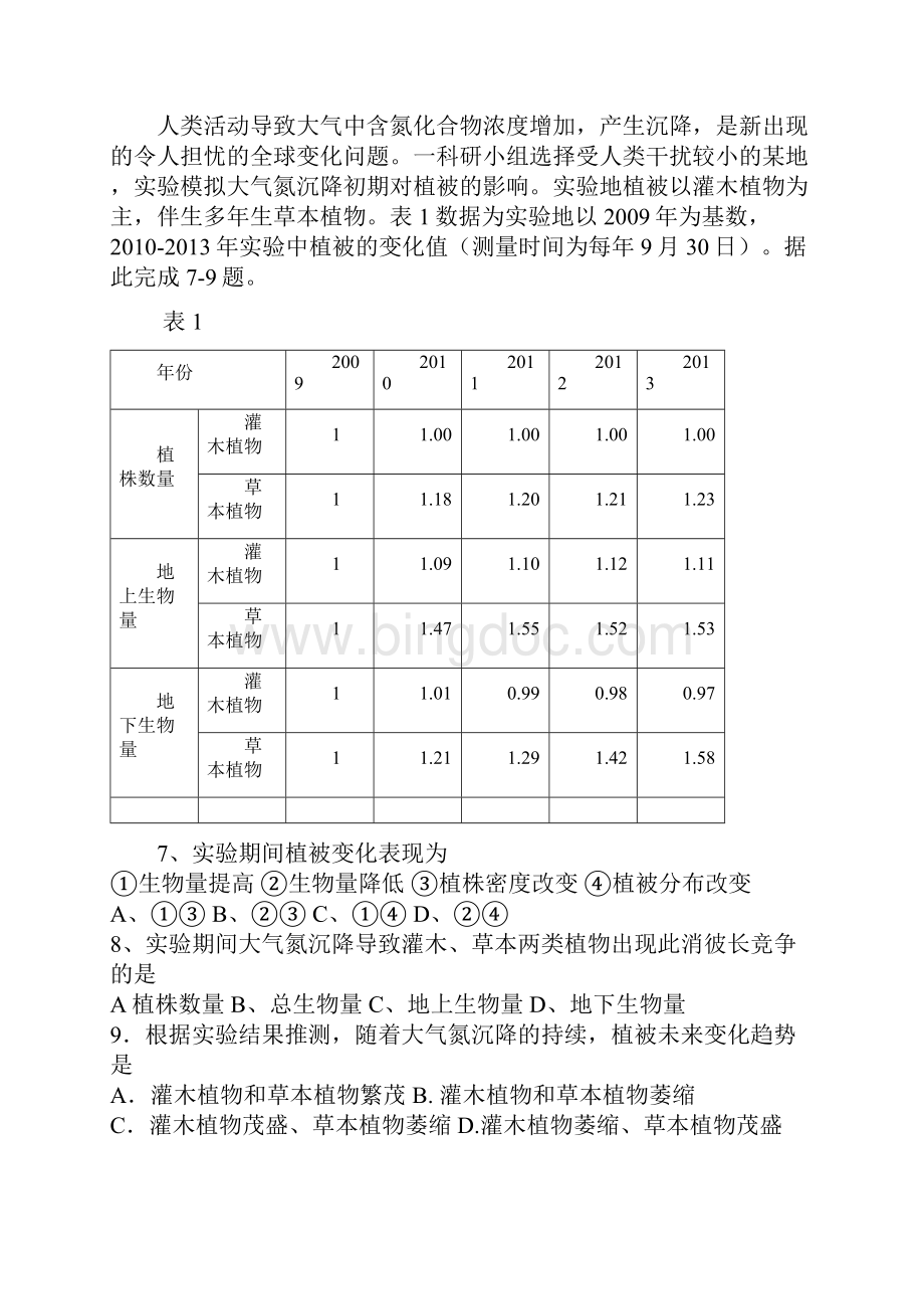 全国高考文综地理试题解析版新课标1卷.docx_第3页