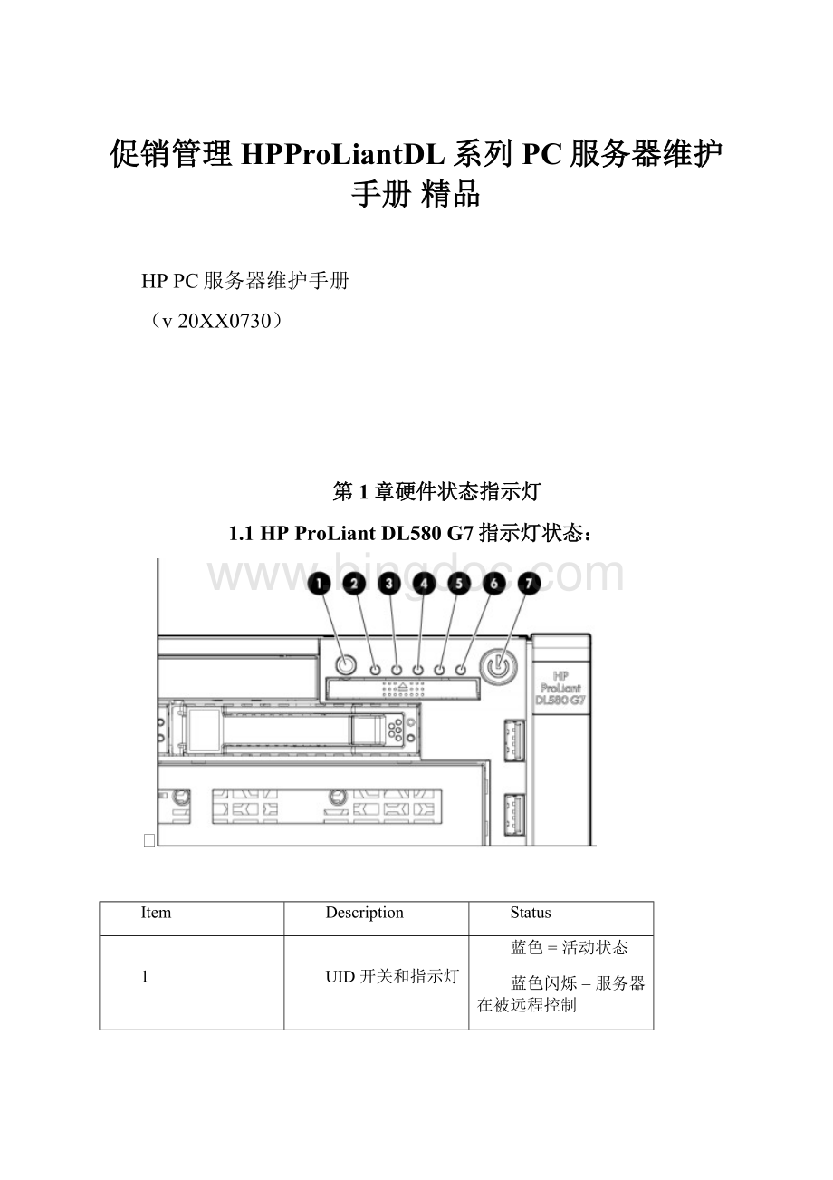 促销管理HPProLiantDL系列PC服务器维护手册 精品.docx_第1页