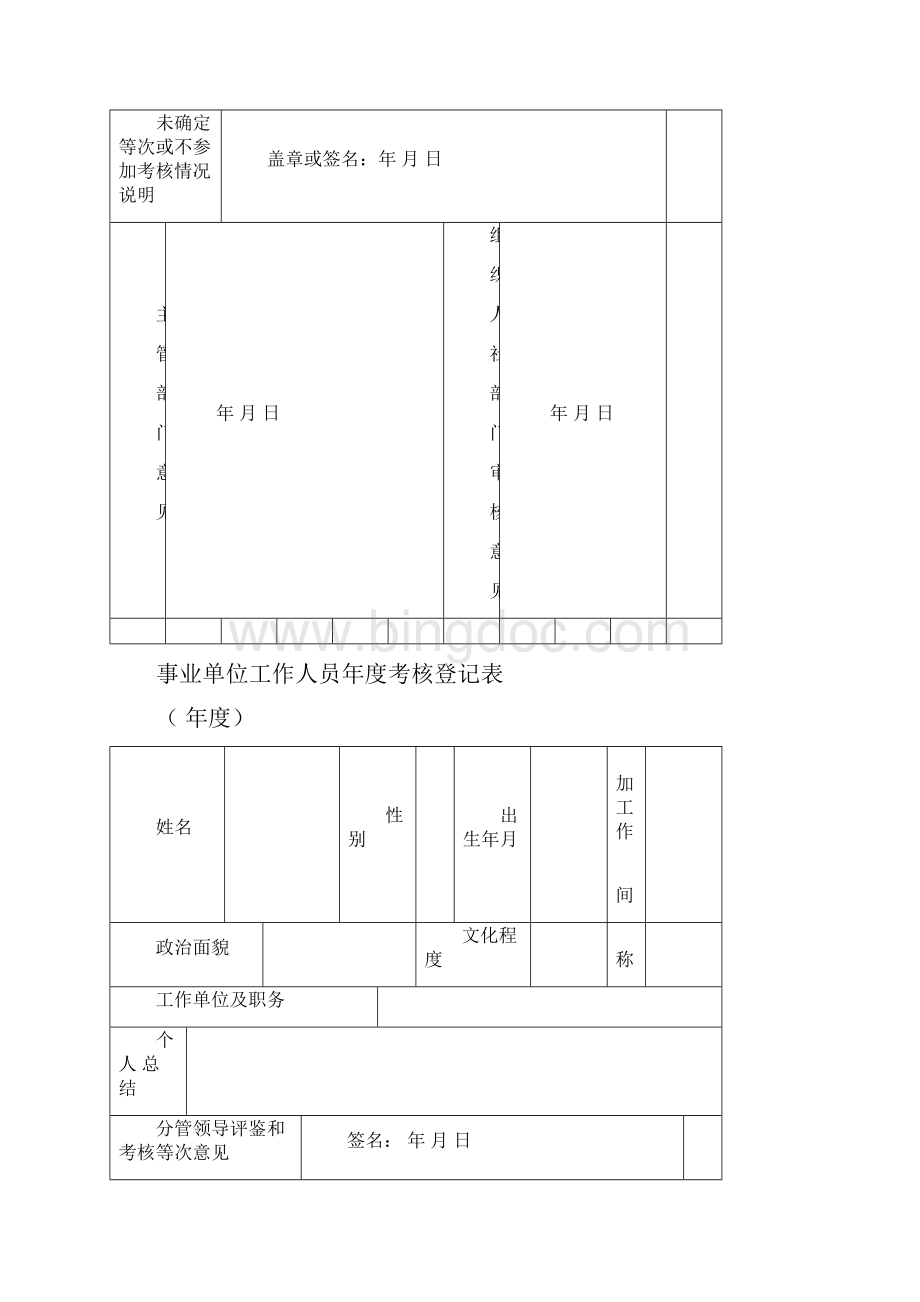 公务员参公管理单位工作人员年度考核登记表001.docx_第2页