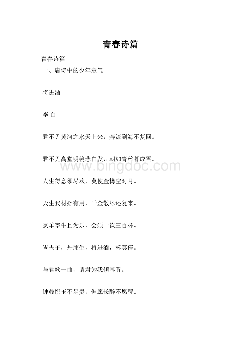 青春诗篇.docx