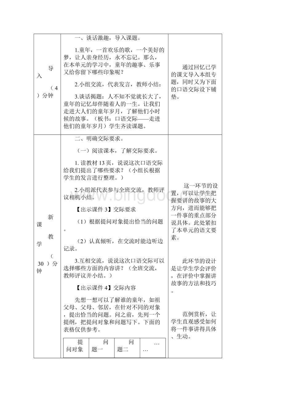 最新部编版五年级语文下册口语交际走进他们的童年岁月教案.docx_第2页