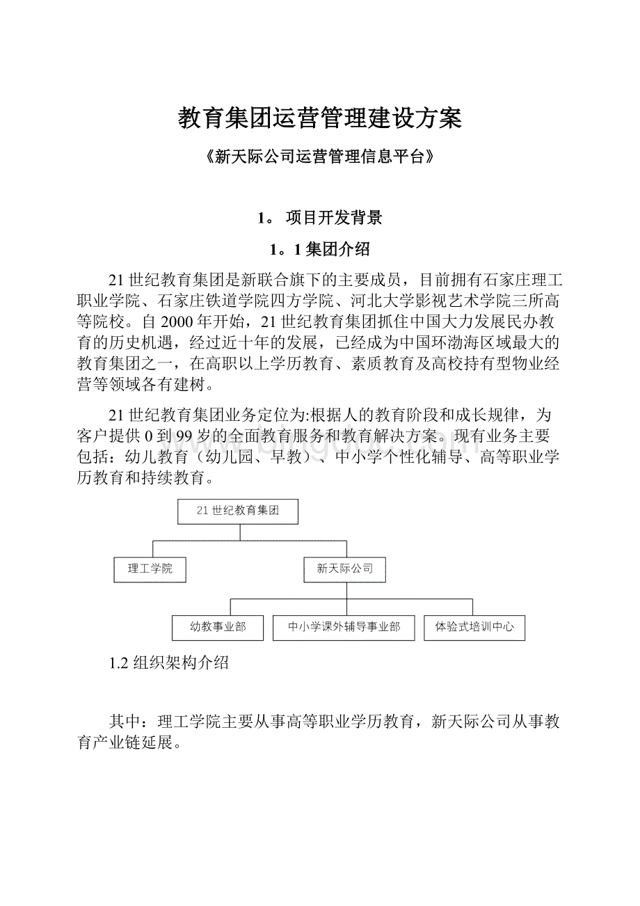 教育集团运营管理建设方案.docx