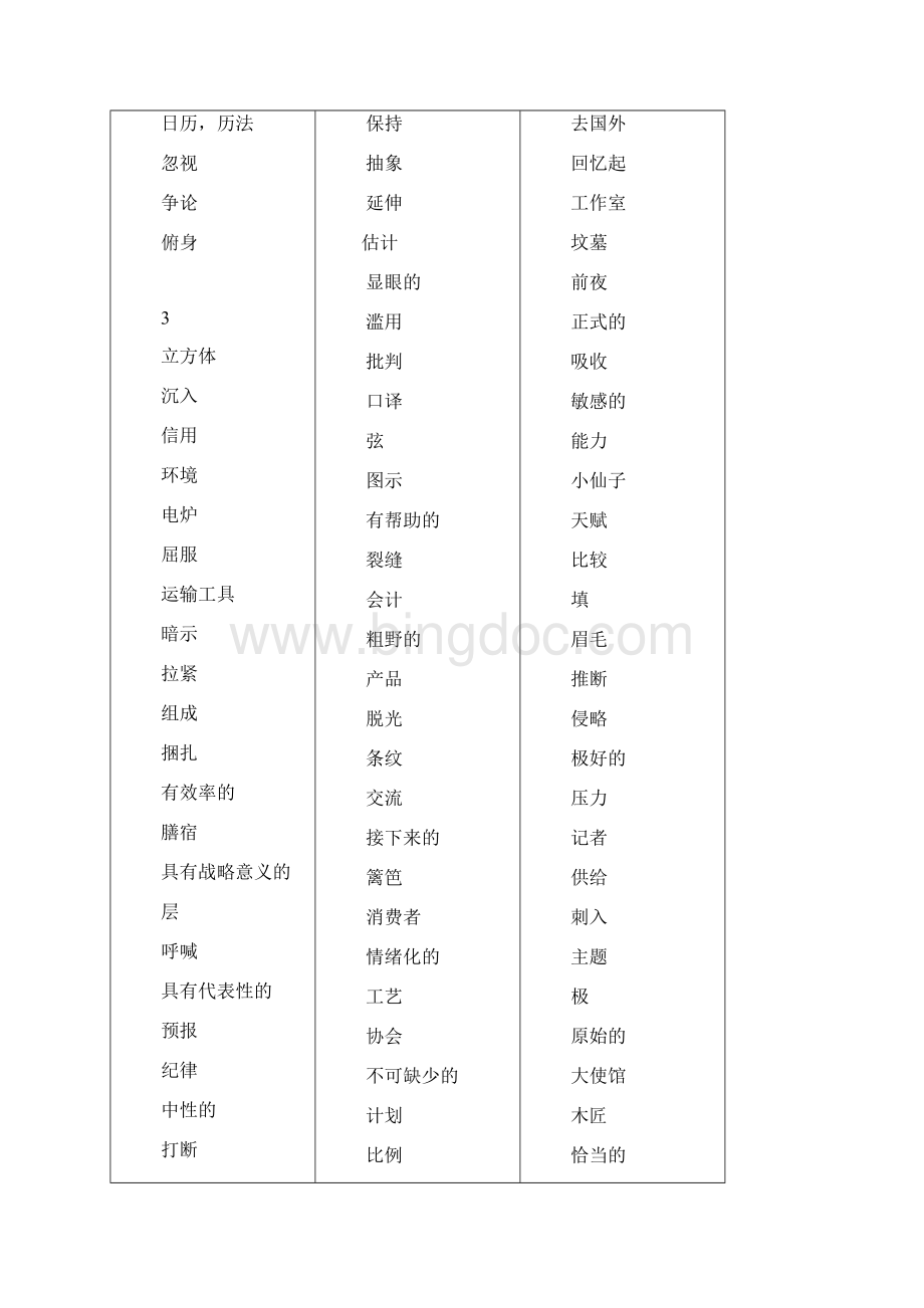 最全的全中文默写版四级词汇词根+联想记忆法乱序版.docx_第3页