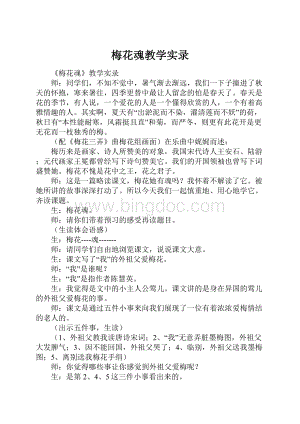 梅花魂教学实录.docx