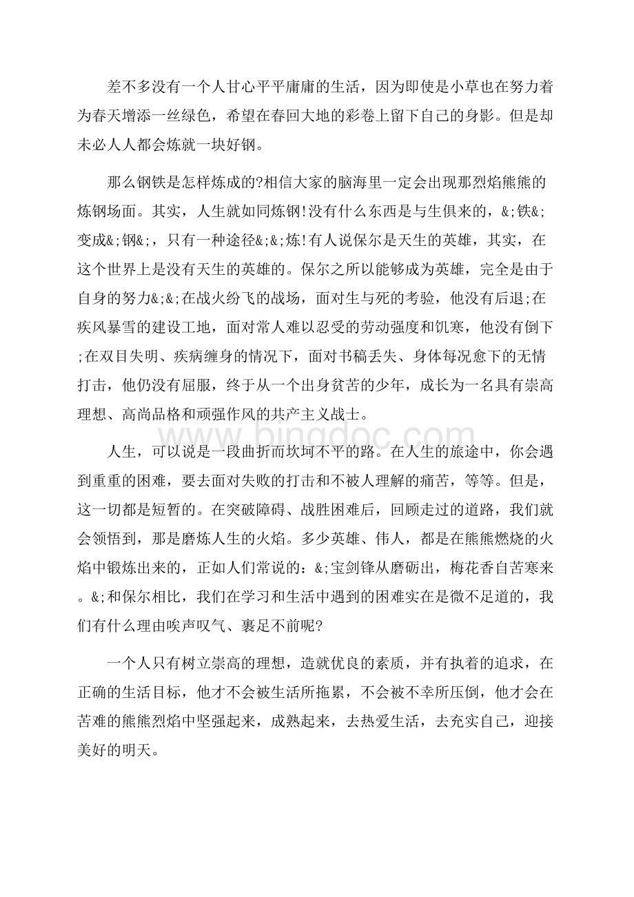 关于《钢铁是怎样炼成的》读书心得8篇（共10页）6600字.docx_第2页