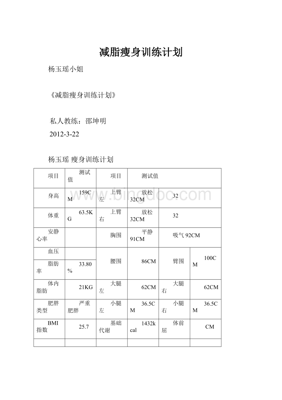 减脂瘦身训练计划.docx