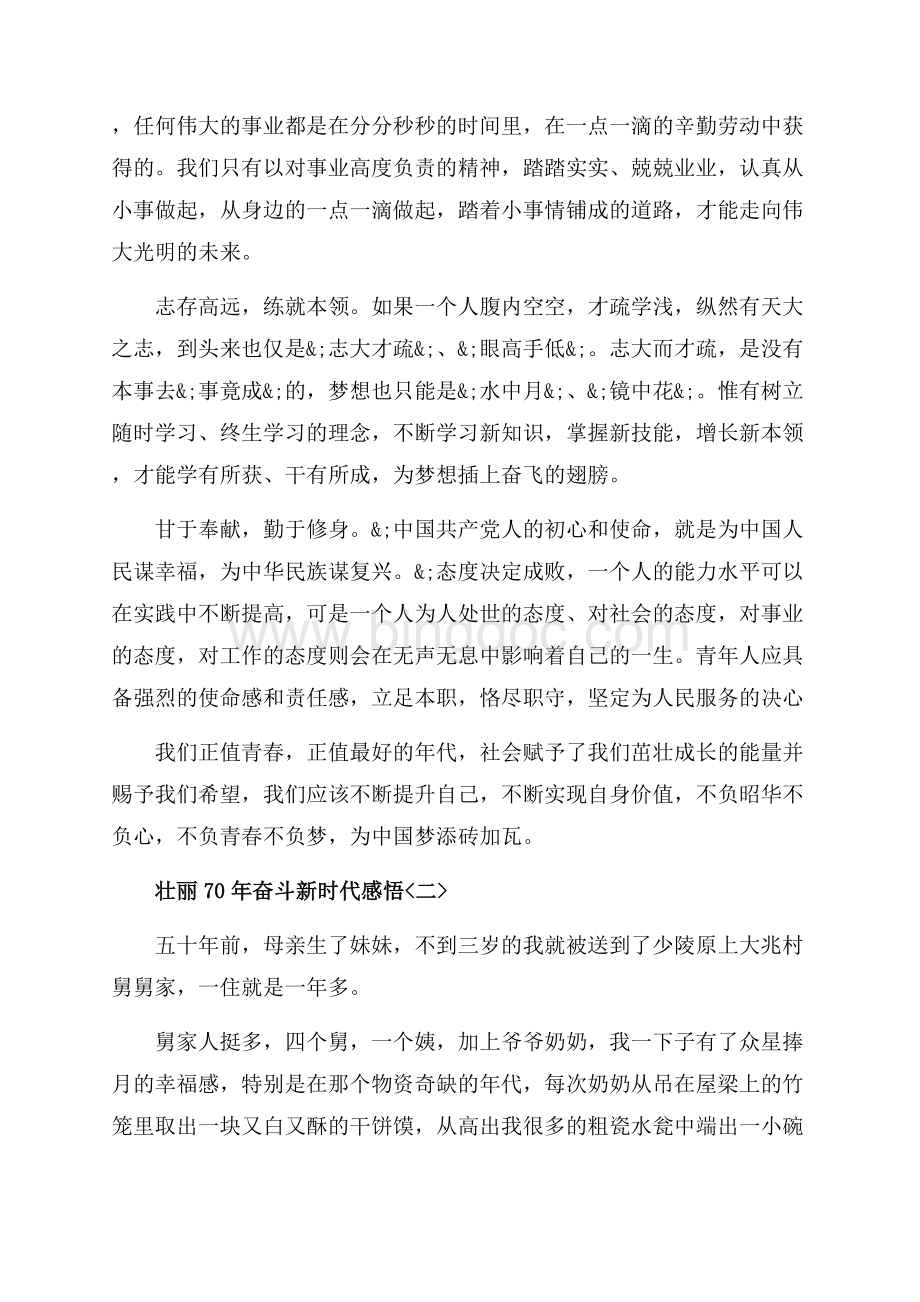 壮丽奋斗新时代感悟_壮丽奋斗新时代论文素材3篇（共7页）4600字.docx_第2页