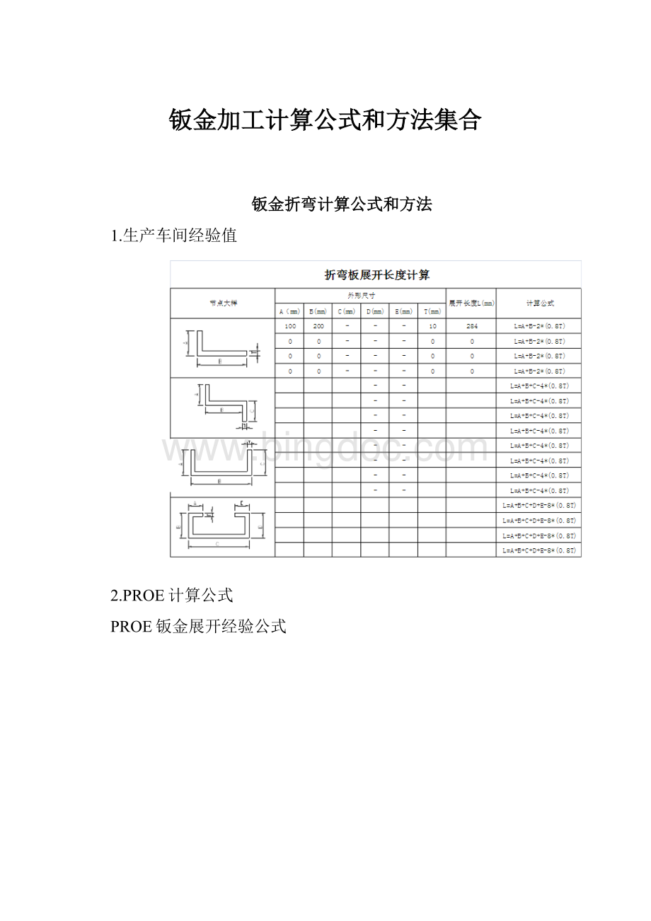 钣金加工计算公式和方法集合.docx