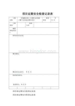 项目定期安全检查记录表.docx